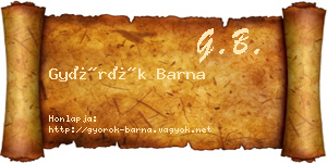 Györök Barna névjegykártya